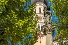Wolfratshausen St. Andreas mit Mariensäule - Andy Ilmberger