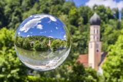 Glaskugelbild Skyline Wolfratshausen - Andy Ilmberger