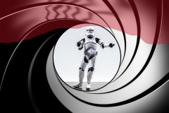 Stormtroopper goes 007-Gun-Barrel von Andy Ilmberger